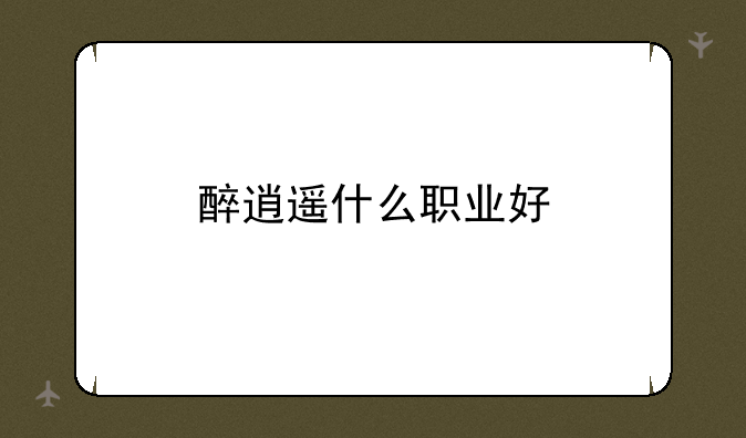 醉逍遥什么职业好