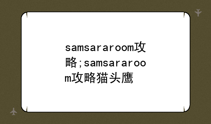 samsararoom攻略;samsararoom攻略猫头鹰