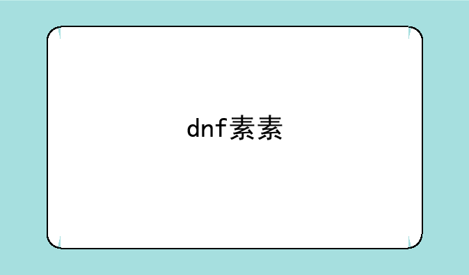 dnf素素