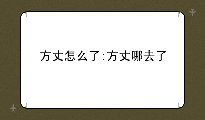 方丈怎么了:方丈哪去了